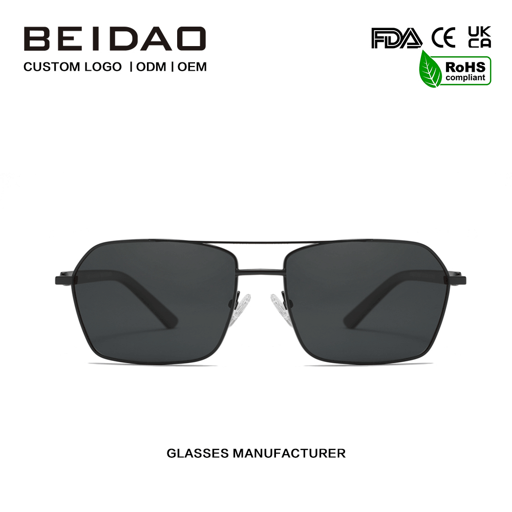 Lunettes de soleil à lentille UV400 en alliage d'aluminium pour hommes conduisant