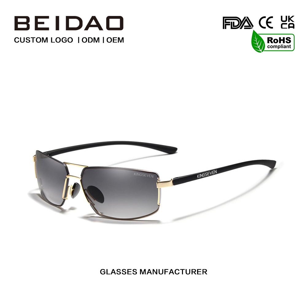 Lunettes de soleil polarisées en aluminium de mode de vente chaude