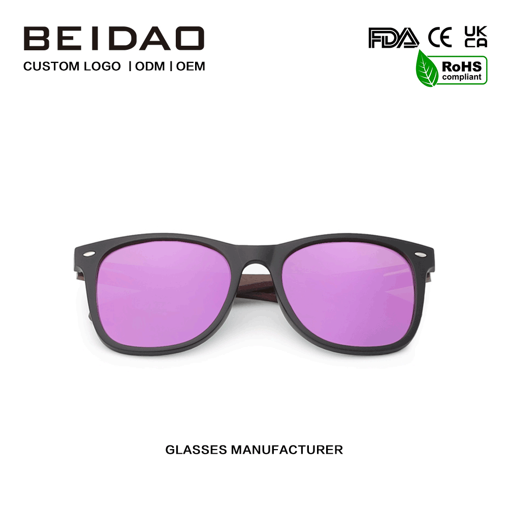 Lunettes de soleil en bois violet, en noyer de haute qualité, pour la conduite, offre spéciale