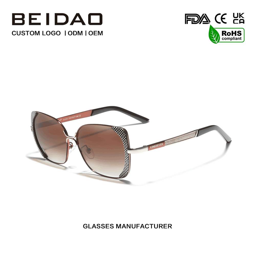 Lunettes de soleil dégradées polarisées papillon surdimensionnées de luxe