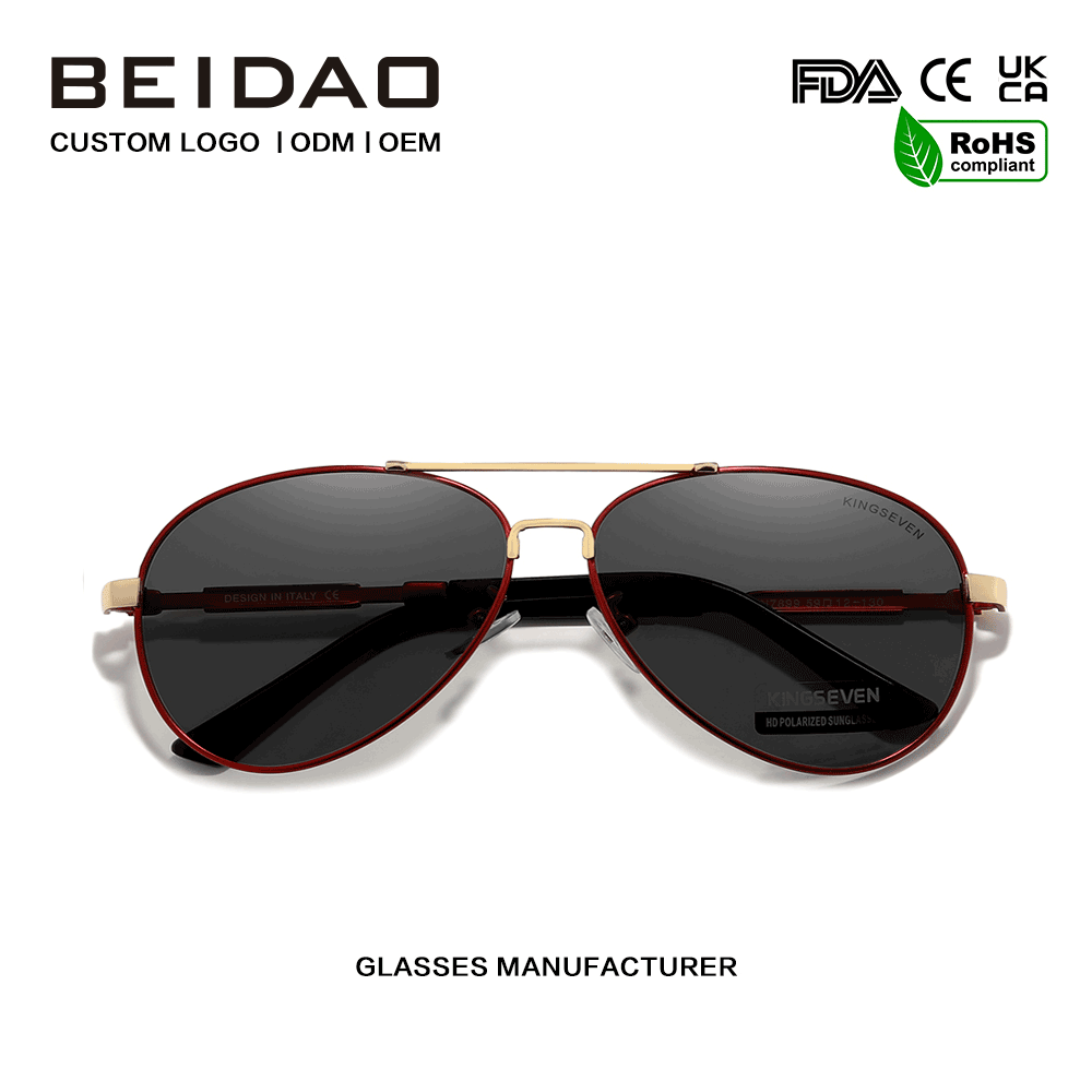 Lunettes de soleil polarisées à monture complète en aluminium pour hommes avec protection UV400