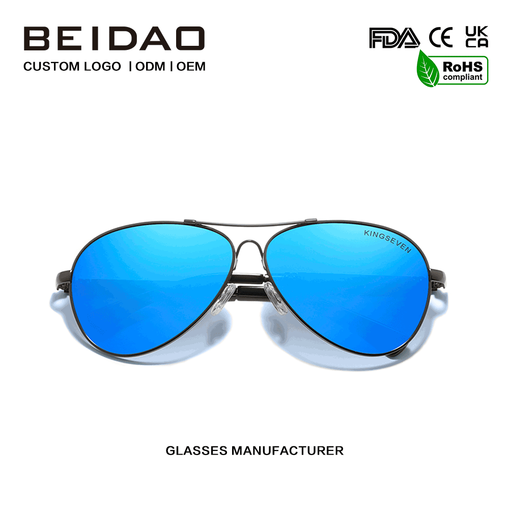 Lunettes de soleil de conduite à monture en alliage de protection UV400 polarisées modernes