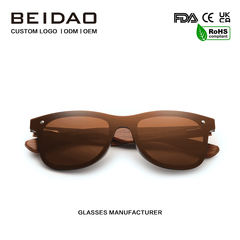 Lunettes de soleil polarisées en bois Bubinga original naturel